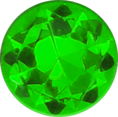 A green diamond is shown in this picture.