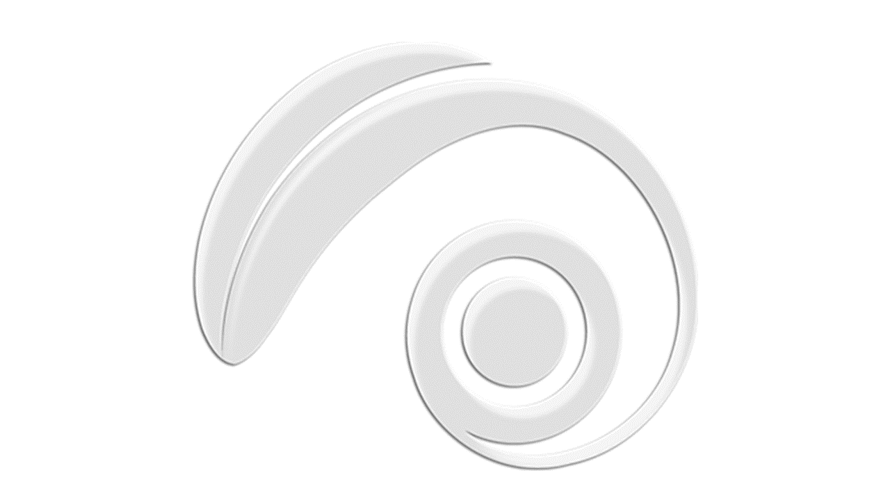 A white spiral with a circle in the middle.