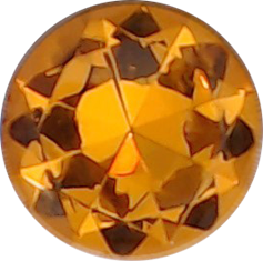 A yellow and brown diamond is shown in this image.
